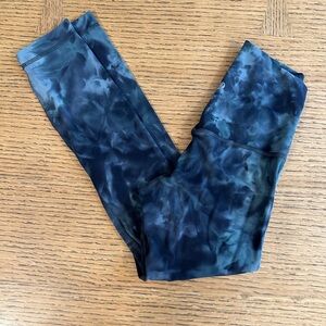 lululemon athletica Blue Tie-Dye Leggings